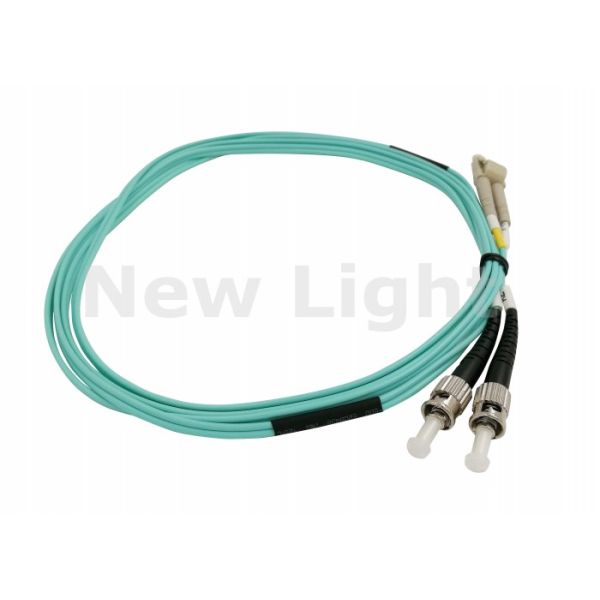 LC-ST Multimode 50/125 Duplex Fiber Patch Cord with UPC Polish Connector and PVC Cable