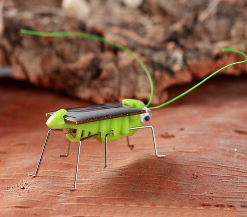 Customizable Solar Powered Grasshopper Solar Educational Toys Fashionable