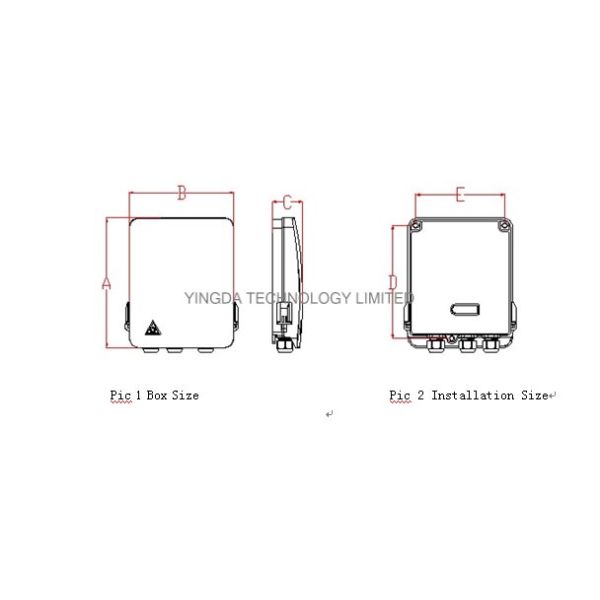White 8 IP65 Optical Fiber Termination Box Access Terminal FAT