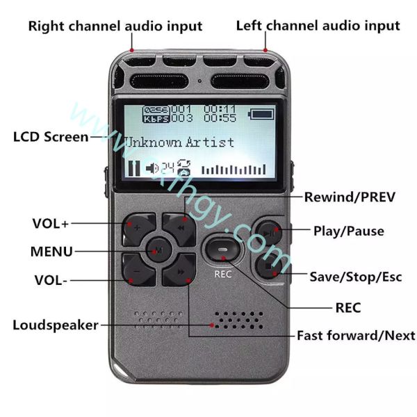 Cxfhgy High sensitive pcm audio recording devices automatic voice activated digital voice recorder 16GB hd with long tim