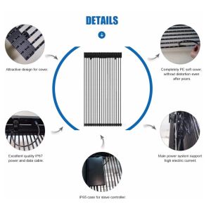 Transparent Led Display Window Glass 6500nits P16 Epistar Chip With 140° View