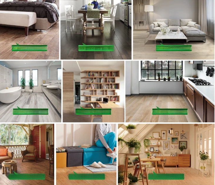 100% Virgin Material Unilin Click System SPC Vinyl Plank Floor for Easy Maintenance