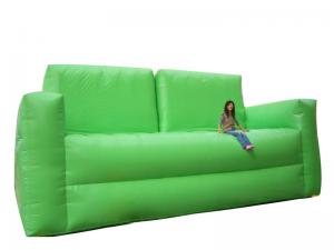 China Soft Green Inflatable Chair Sofa For Homes Use , Portable Inflatable Sofa Chair on sale