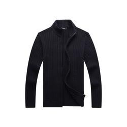 Wholesale 100% cotton Autumn Winter Zipper Sweater Mens Black Cardigan Sweater from china suppliers