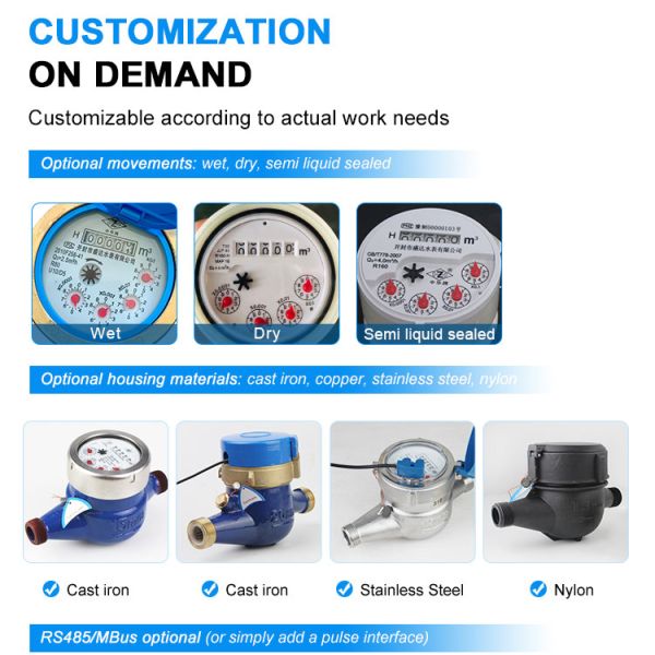 Shengda Asya Digital Water Meter 1.5inch Dn 40 for Pipes Rs485