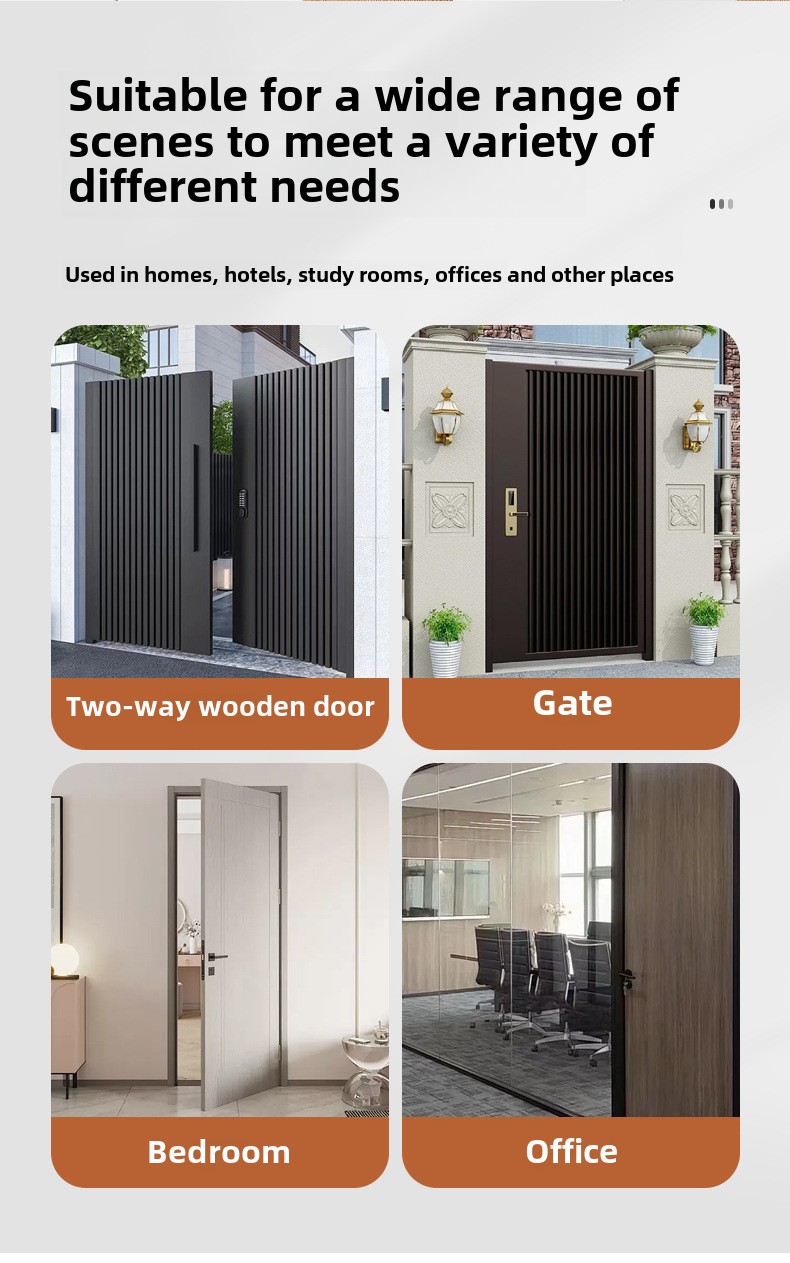 Modern Design 6inch 5inch Black Automatic Rebound Hinge Thickened Stainless Steel One-Way Two-Way Soft Close Door Closing Hinge