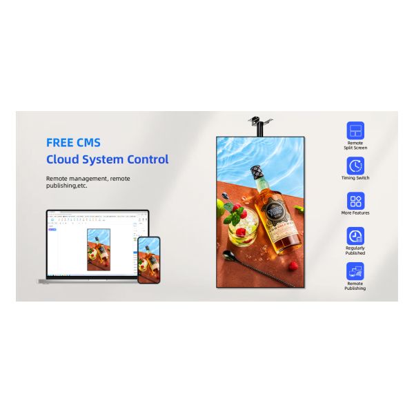 High Brightness Hanging Ceiling Signage Lcd Advertising Digital Display