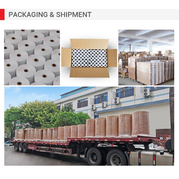 Custom Direct Thermal Label Paper Roll Waterproof Oil Proof Scratch Proof