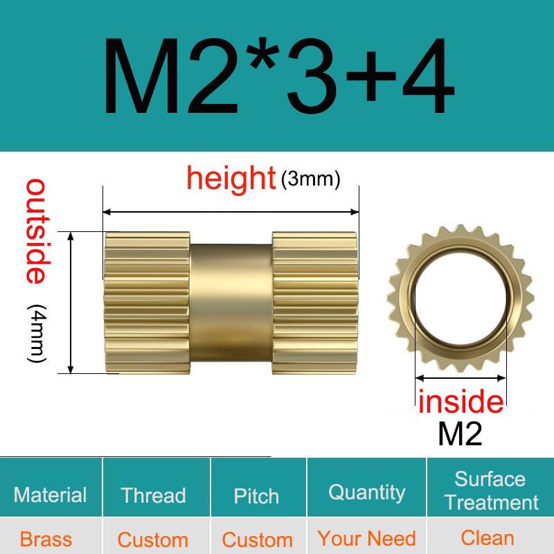 Rapid Prototype CNC Metal Parts Machining Copper Nuts M1 M2 Customized
