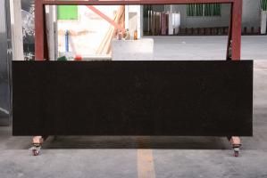 Wholesale Solid Surface Big Slab Artificial Quartz Stone Black Flooring Tile For Countertops from china suppliers
