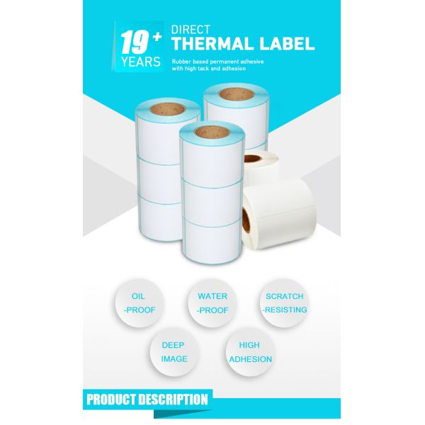 High Margin Barcode Shipping Label Stickers for Direct Thermal Printing