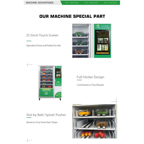 Shopping Mall Hospital Cooling System Refrigerated Wine Beer Automatic Drinks Cupcake Vending Machine