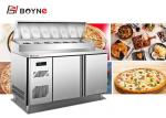 Stainless Steel Commercial Refrigerated Preparation Pizza Counter Fridge