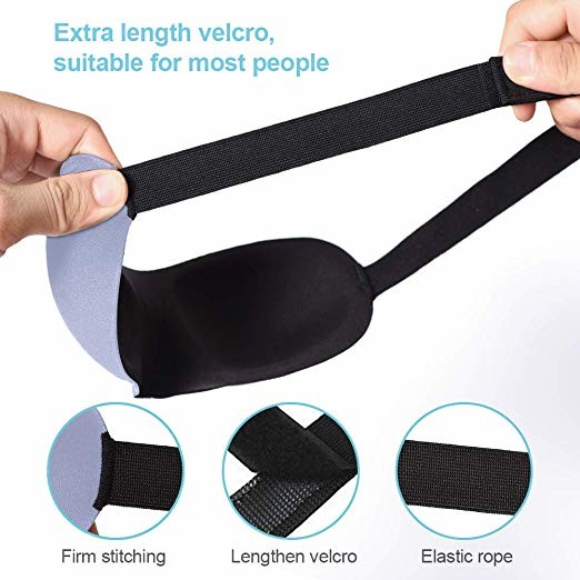 3D Contoured Memory Foam Eye Mask For Sleeping 100% Block Out Light