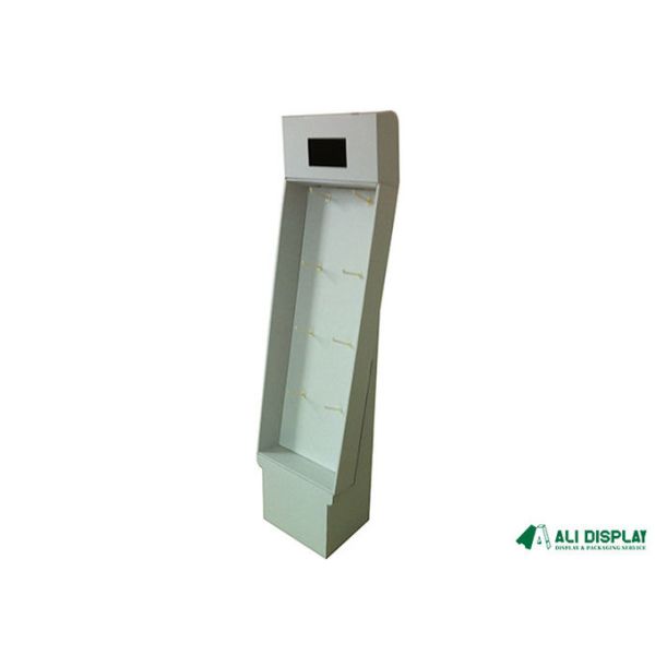 Shark Cut CMYK Pop Floor Display 165cm Cardboard Exhibition Stands