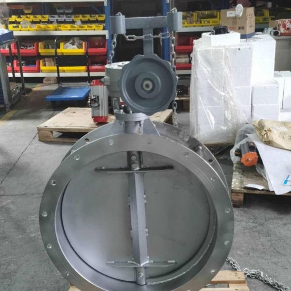 Pneumatic Flange Ventilation Damper Butterfly Valve High Temp Resistant for Industrial Gas Pipeline