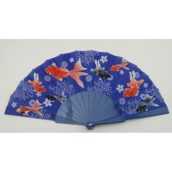 Advertising or promotion hand held fan with plastic ribs and fabric , can print logo or design on fabric