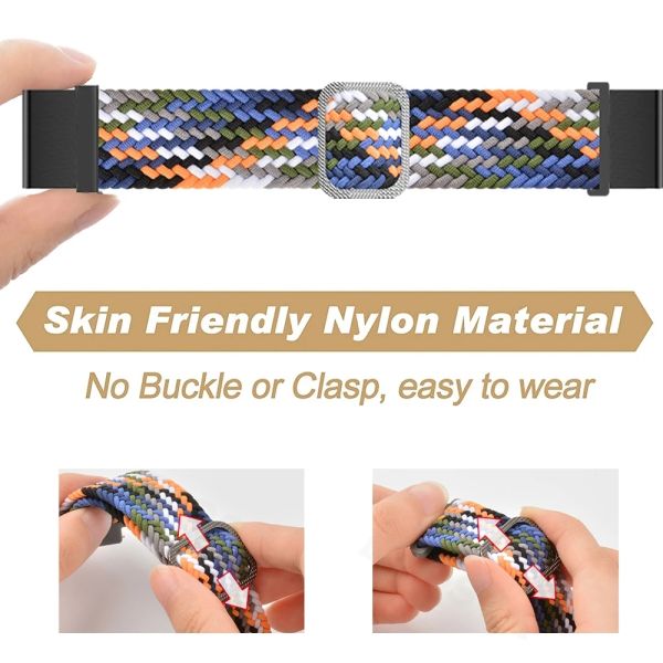 Quick Release 20mm 22mm Color Elastic Nylon Watch Strap Jiaming Fenix 7X