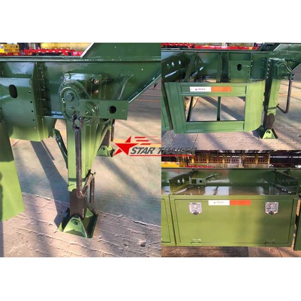 3 Axles Container Skeletal Trailers 40ft Skeletal Chassis Use Transport