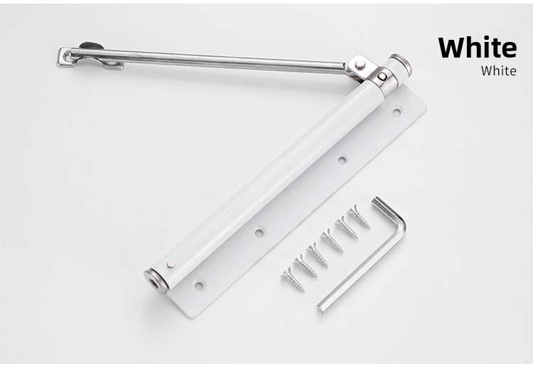 Modern Design Lightweight Stainless Steel Automatic Door Closer Adjustable Speed 180 Opening Invisible Door Spring Bathroom