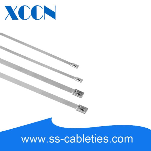 12*0.4*1100mm 201,304,316 grade self-locking ball lock stainless steel cable tie with fireproof