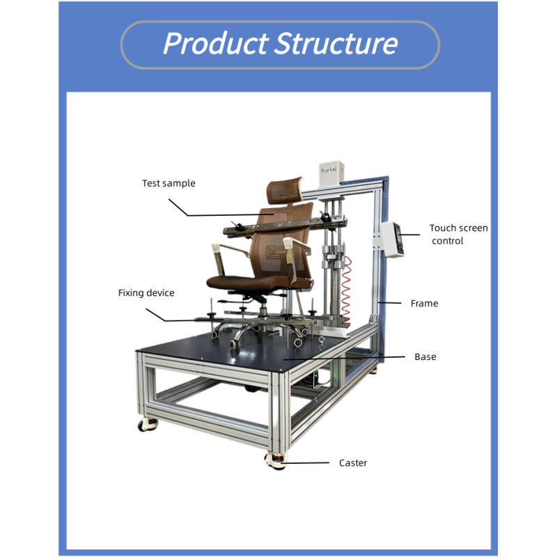 Touchscreen Office Chair Backrest Frame Durability Testing Machine Office Chair Backrest Fatigue Testing Machine