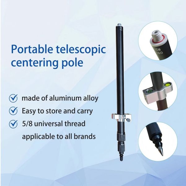 Mini Sized Telescopic Survey Pole Aluminum Alloy Telescopic Centering Pole