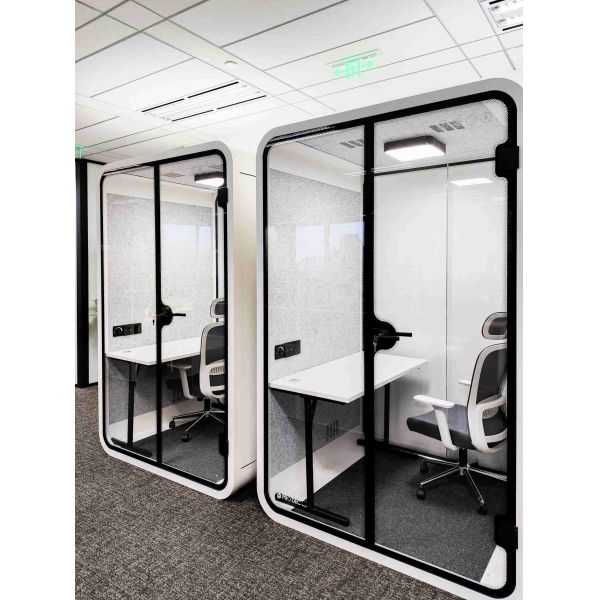 Solo Movable Office Pod Modular Sound Proof Glass Cabin Compact