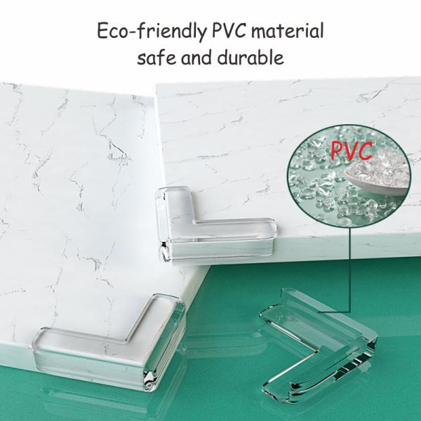 Transparent PVC Clear Plastic Corner Protectors For Table Installation