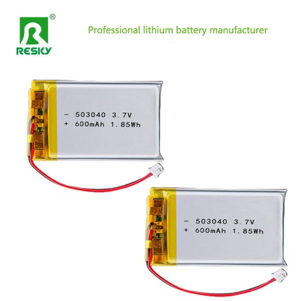 Lithium Polymer Battery Cell 503040 600mAh 3.7V 7.4V 2.22wh For Portable Beauty Device