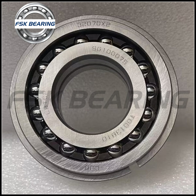 Bidirectional load 3207 DX2 Double Row Ball Bearing stable combined load operation