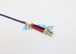 SC - LC Fiber Optic Jumper Cables Violet / Purple OM3 50/125 Cable