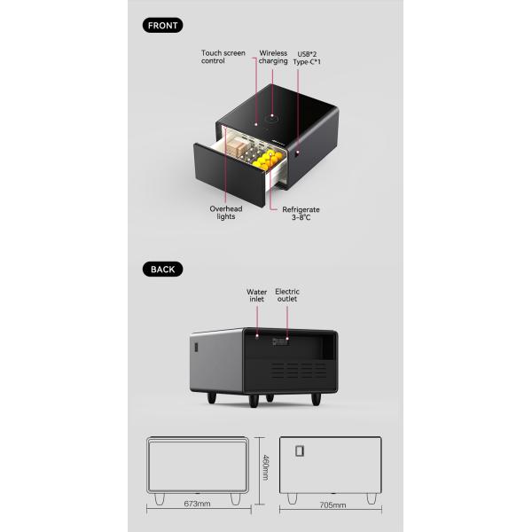 Wireless Charging Feature in Mini Refrigerated Cabinets for Small Household Appliances