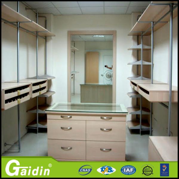 factory price high quality modren fashionable aluminum pole system wardrobe cabinet