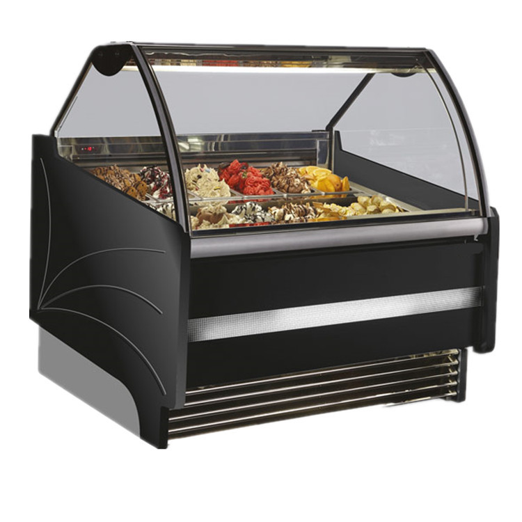 Cheap Ice Cream Freezer Showcase with Fan Cooling