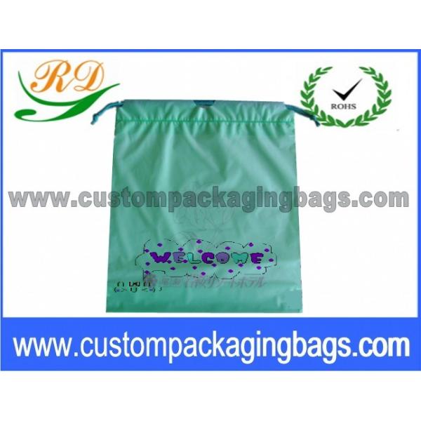 Poly Material cotton drawstring bags with Bottom for Garment Packaging