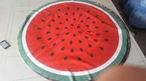 Wholesale watermelon round beach towel kiwi round beach towel round grapefruit beach towel from china suppliers