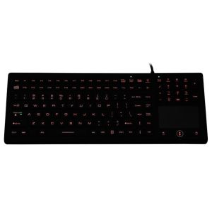 Wholesale Sanitized Illumination Washable Medical Keyboard With Trackpad / 3 Mouse Buttons from china suppliers