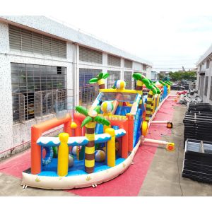 Wholesale EN71 Long Amusement Park Inflatable Bounce House Combo from china suppliers