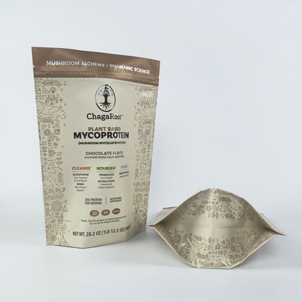 Custom 100pcs Resealable PE Stand up Pouch with Window Zipper Digital Printing Baby Food Plantain Chips Packaging Bag