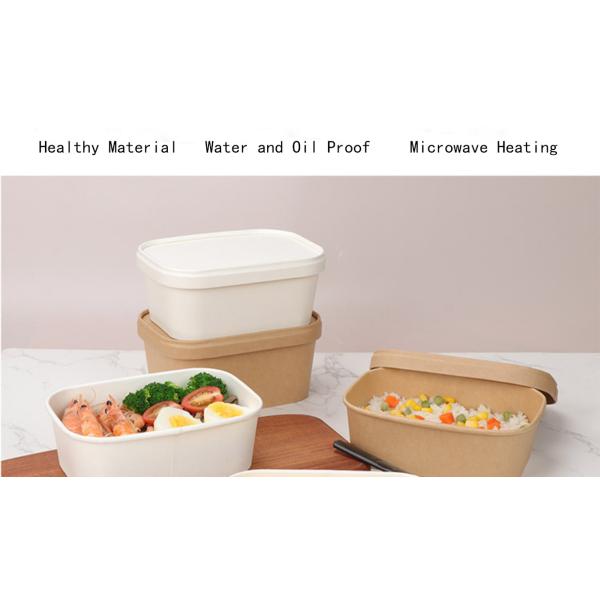 Carton Kraft Paper Bowl Packaging Biodegradable Eco Friendly