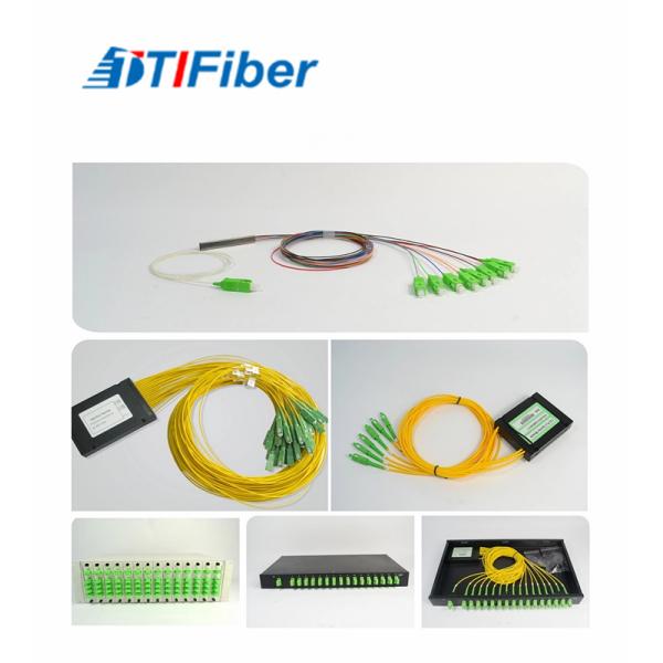 1x8 PLC Optical Cord Splitter , Optical Wire Splitter For Rack Mounted Fiber Terminal Box