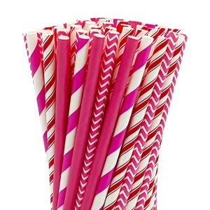 Eco Friendly Drinking Straw Tubes Cocktail Paper Jumbo Straw Sharp End For Party