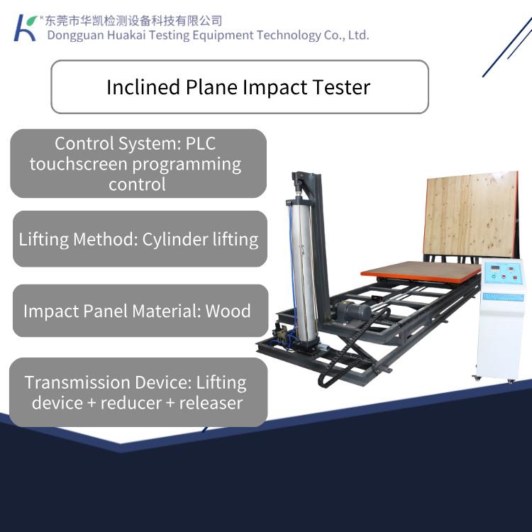 Packaging Impact Resistance and Transportation Safety Simulation Tester Inclined Impact Tester with Pneumatic Lifting Device