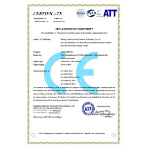 Creative Lianjie Network Technology Co., Ltd. Certifications