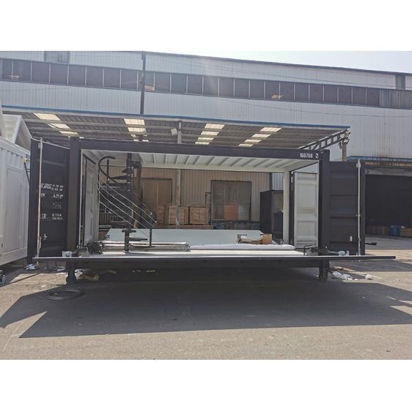 Professional Customized Side Opening 20ft Shipping Container Coffee Shop Fast Food Shop with Ladder and Top Security Rail