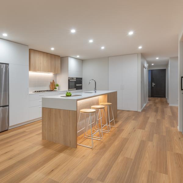 Diy Modular Timber Wood Veneer Kitchen Cabinet White Grain