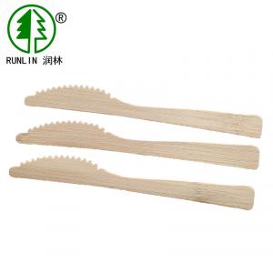 Wholesale 17CM Knife Disposable Compostable Bamboo Cutlery And Crockery Knife FDA from china suppliers