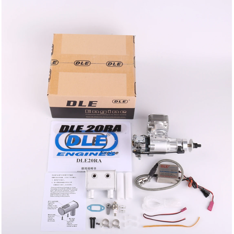 Dle Original New 20cc Ra Gasoline Engine For Rc Model Two Strokes Single Cylinder Rear Exhaust Natul Air