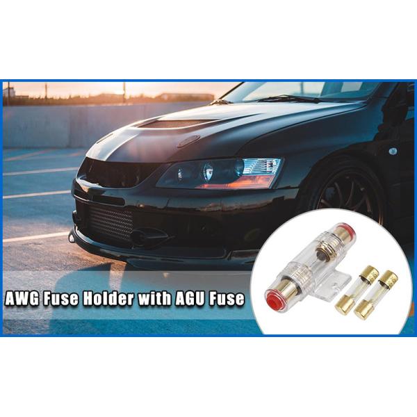 Car Audio 10x38mm Inline Fuse Holder 80A 32V With Mounting Clip
